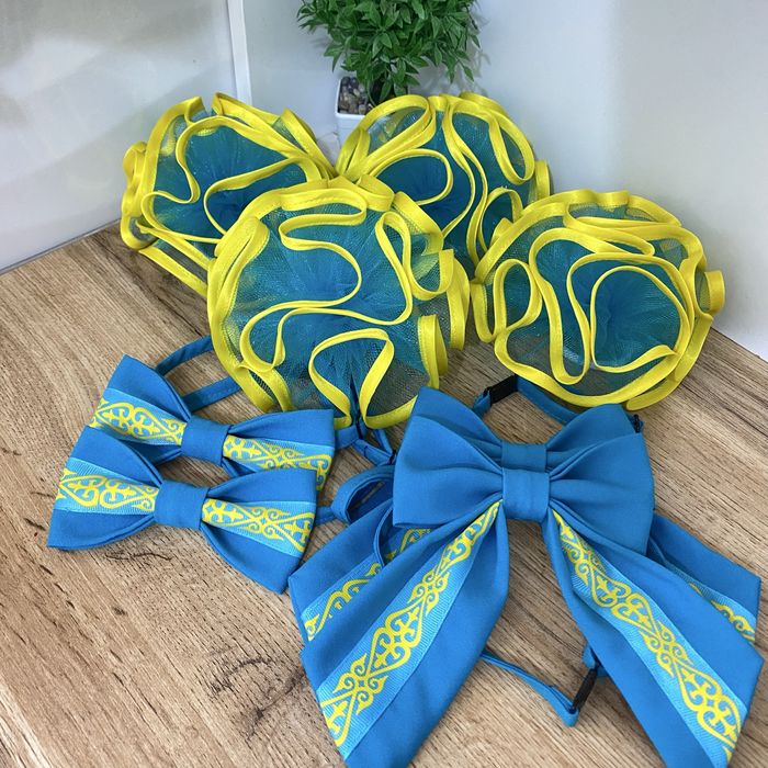 Бантики галстуки для школы, разные цвета