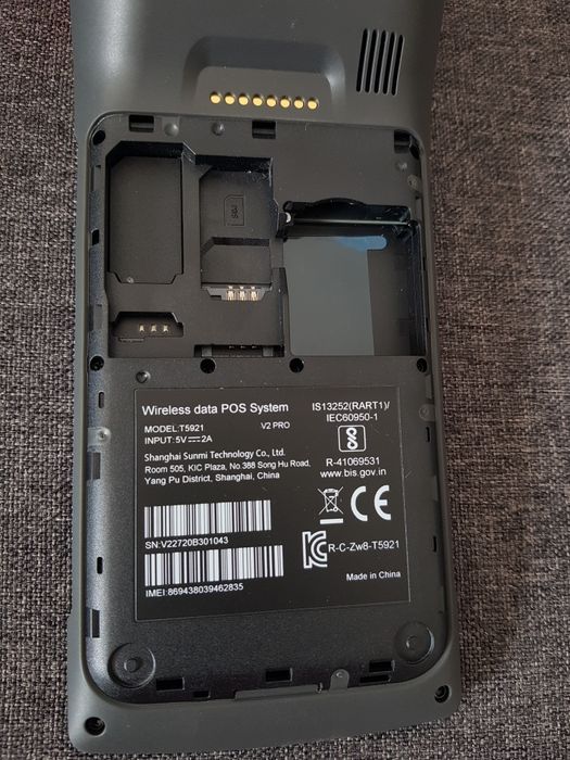 Casa marcat Pos wireless Sunmi cu sim 4g casa marcat