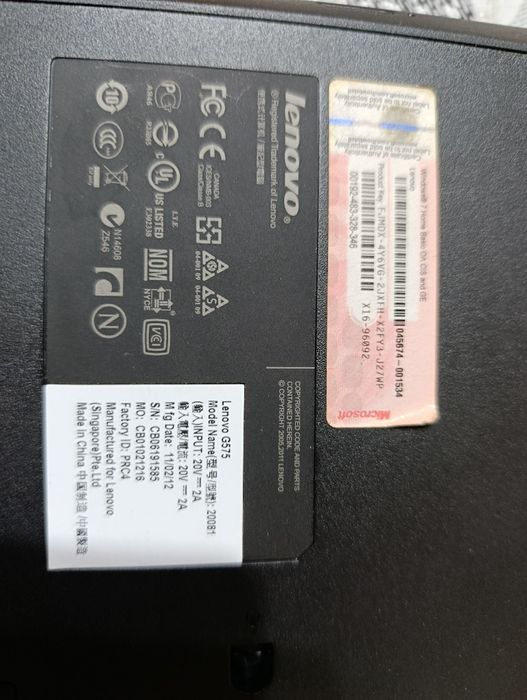 Ноутбук Lenovo G 575