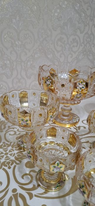 Богемская хрустальная набор