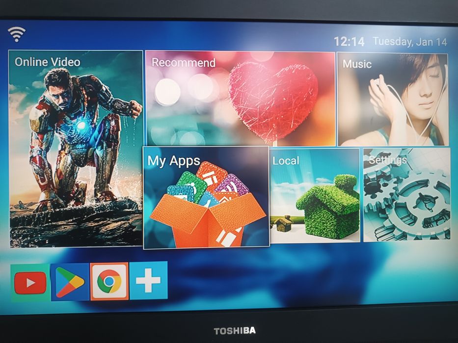 Японский телевизор Toshiba 32AV300C с андроид приставкой