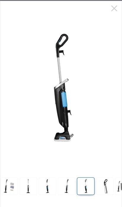 Mop cu abur Rowenta Steam Power RY6555WH, 1200W, 0.6L, filtru anticalc