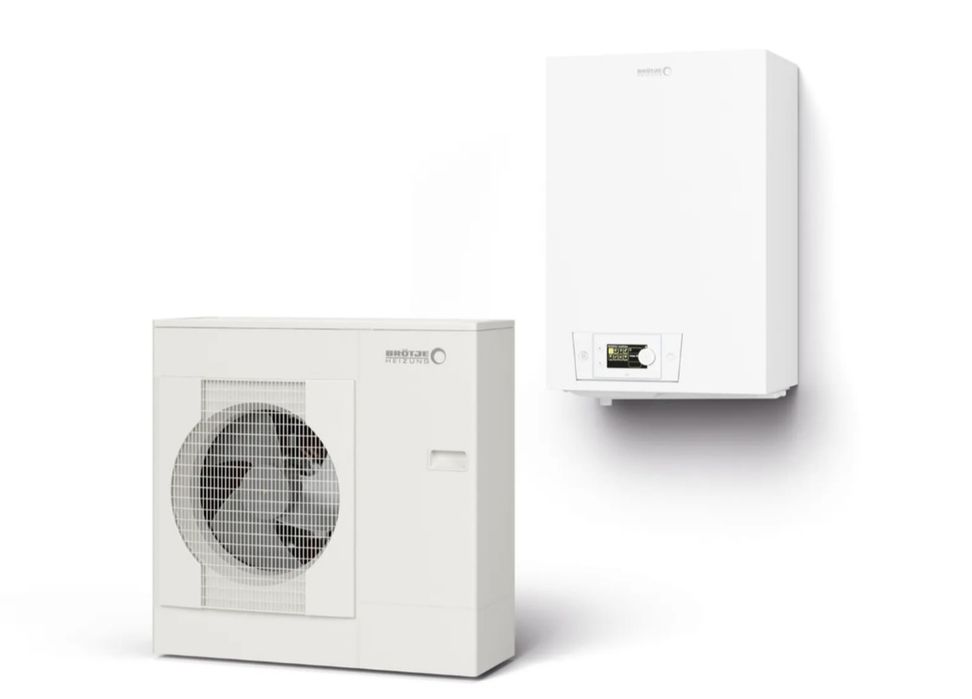 Нова термопомпа Brötje BLW Split 8 kW – пълен комплект (вътрешно + външно тял