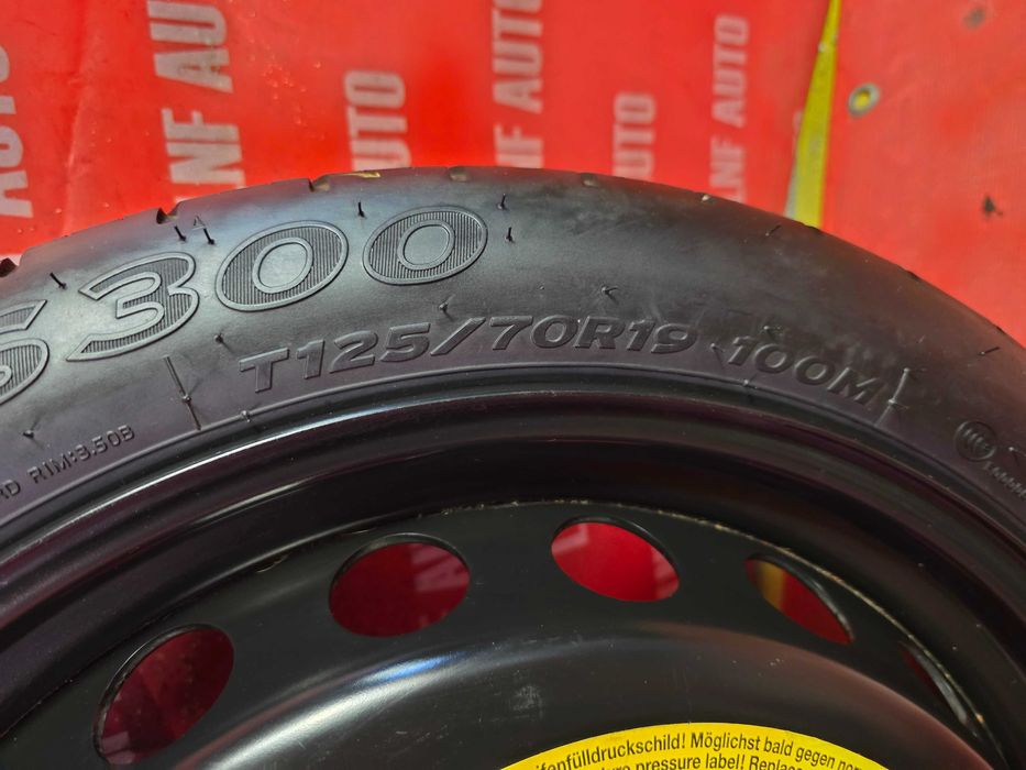 Roata Rezerva SLIM 5x112 125/70/19 - OEM AUDI A4 8K A5 8K - NOUA 2018