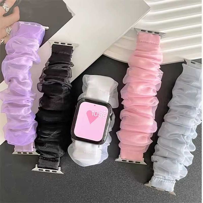 Каишки Scrunchie / Hair Band за Apple Watch ULTRA/SE/11/10/9/8/7/6/5/4