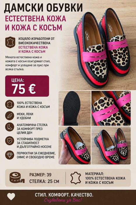 Дамски обувки тип мокасини