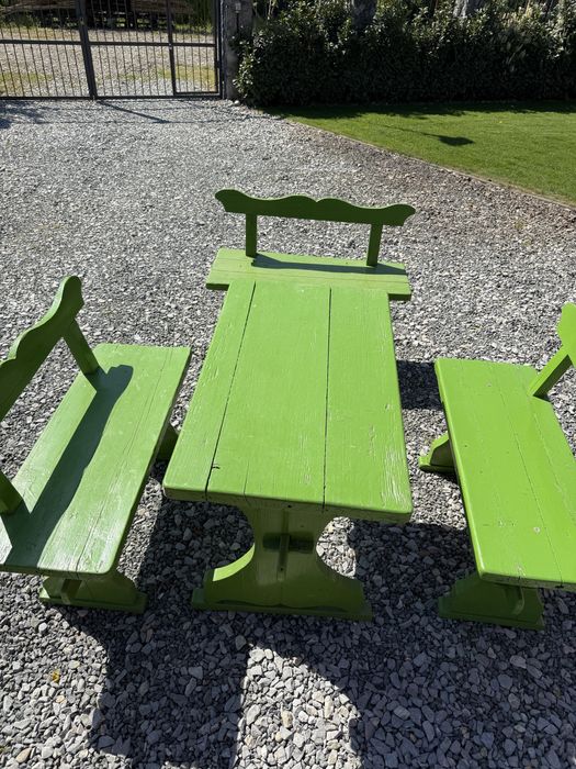 2 seturi masa si bancuta lemn pt terasa