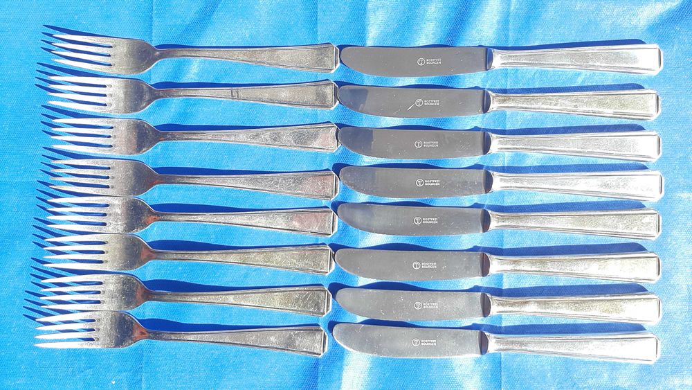 2 x Seturi tacamuri, alpaca, baroc, marcate, 1960-65