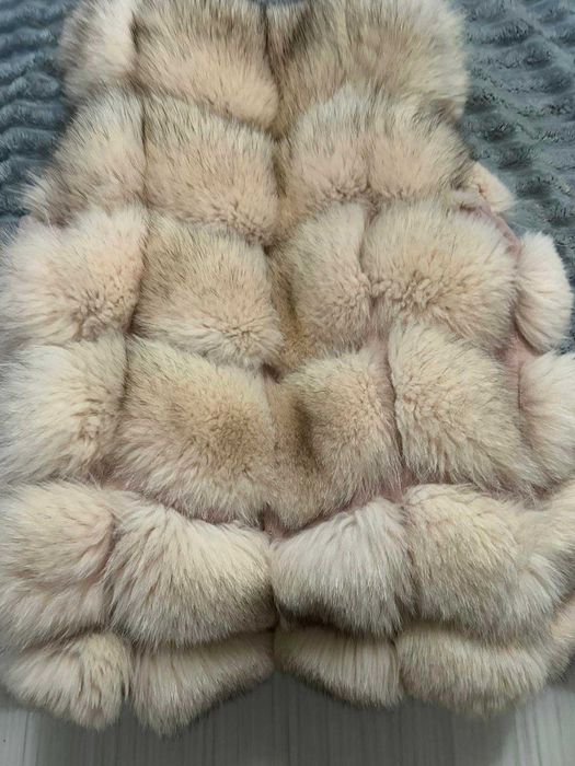 Елек с естествен косъм лисица