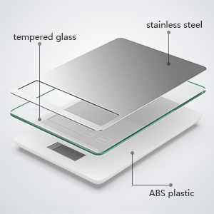 Акумулаторна кухненска везна 15 кг Лед с иноксово покритие