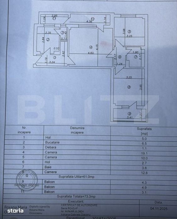 Apartament 3 camere, 72 mp, zona Garii