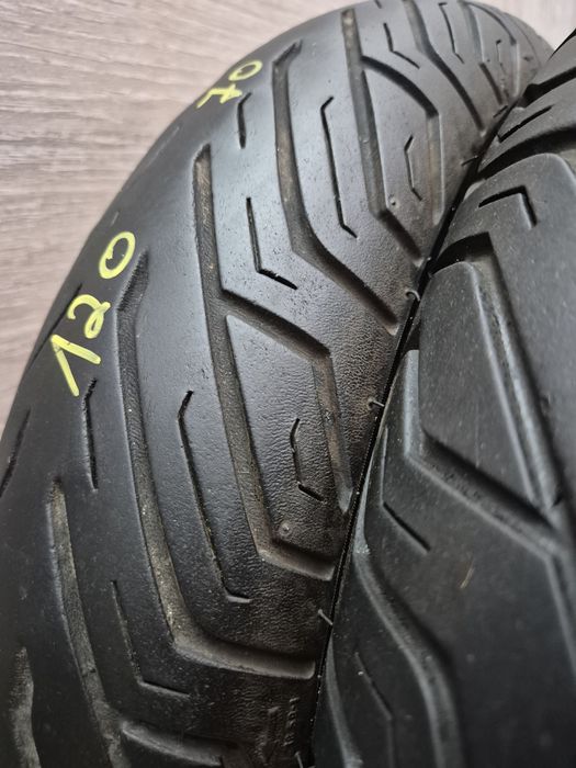 Set anvelope moto 120 70 14 cu 140 70 14 Michelin Citygrip