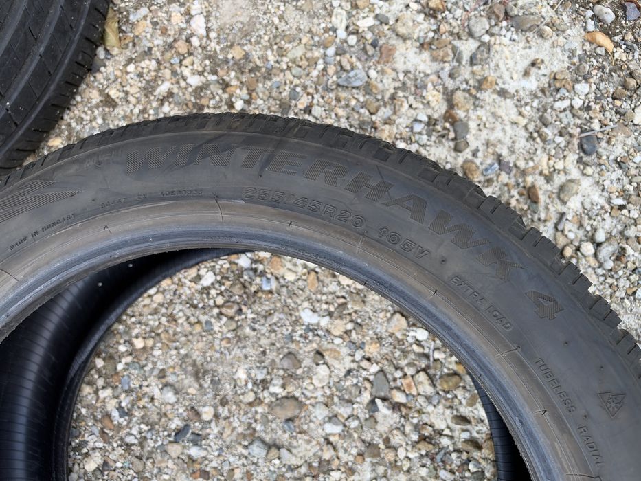 4бр. ОТЛИЧНИ Зимни Гуми С Борд 255/45R/20 -FIRESTONE- DOT:4424- 6.5мм.+5.3мм.