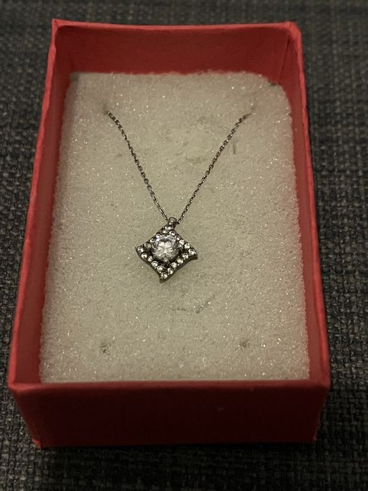 Colier Argint 925 cu Pandantiv Swarovski Zirconia, cutie originală
