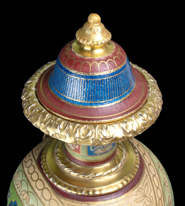 Рядка и огромна ваза от Franz Anton Mehlem- Royal Bonn.