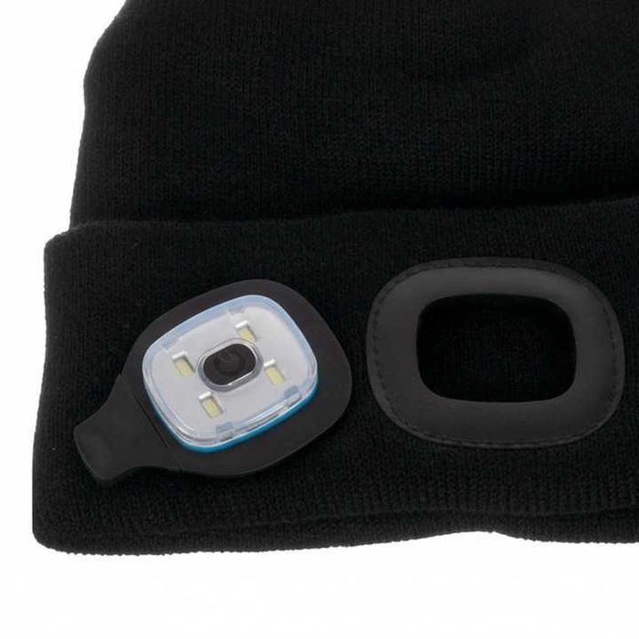 Caciula de iarna cu lanterna LED detasabila 3 moduri de iluminare