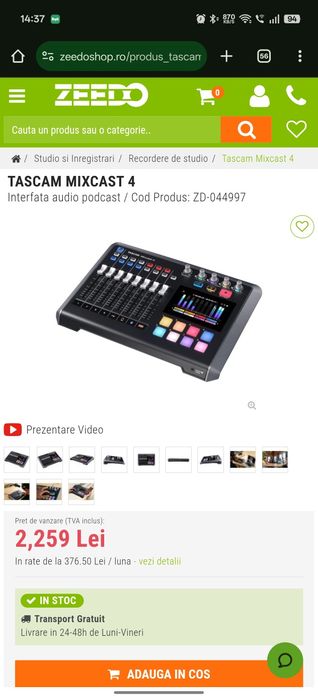 Statie Podcast  Tascam Mixcast 4