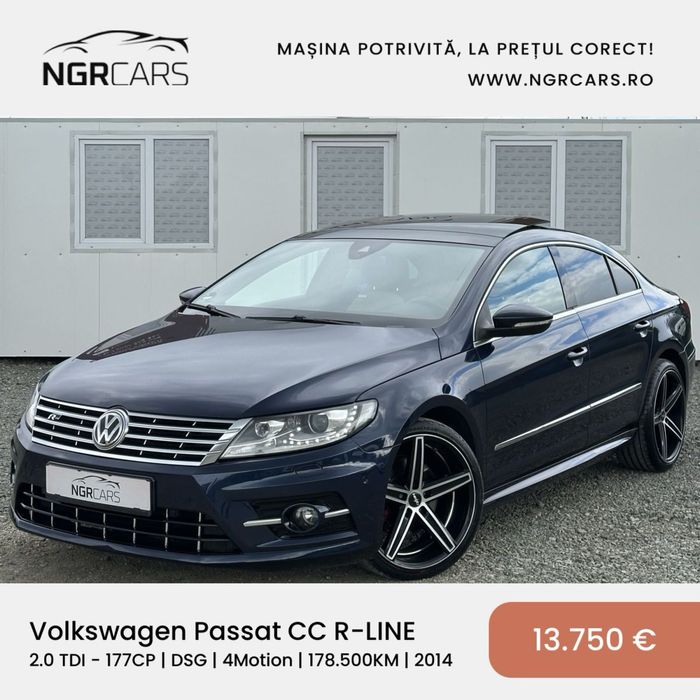 Volkswagen Passat CC R-LINE 2.0 TDI 177CP 4Motion 2014 DSG 178.500KM | RATE / TRANSPORT / NUMERE