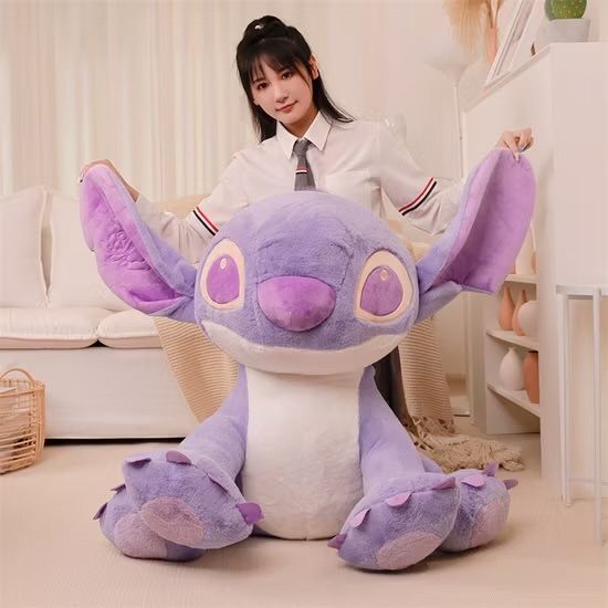 С ПОДАРЪК! Голям Плюшен лилав Стич 100см, плюшена играчка Стич, Stitch