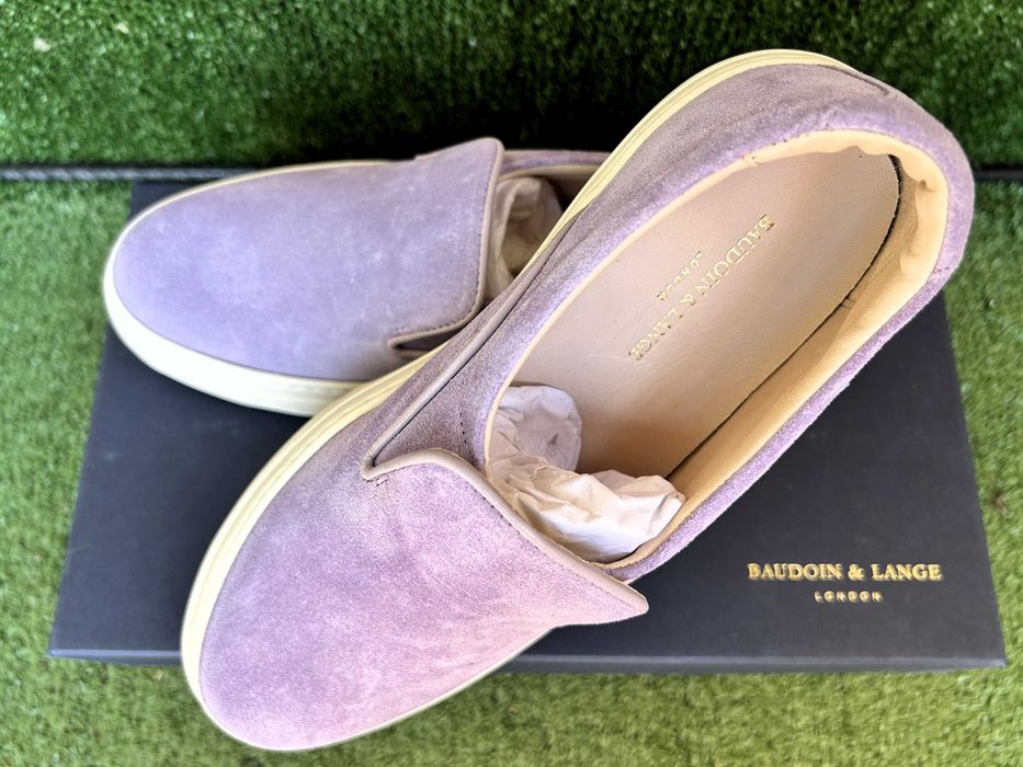 pantofi slipon Baudoin & Lange, marimea 37, culoare violet, gold label