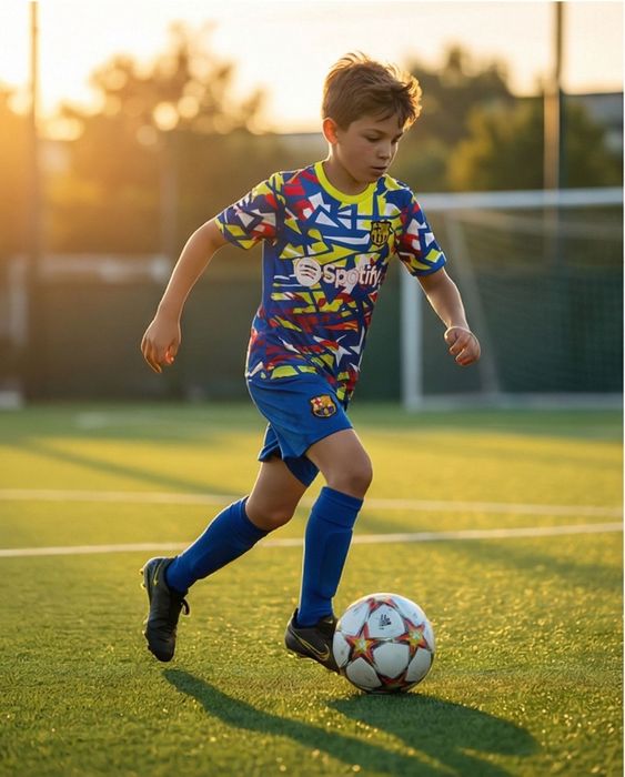 Детски футболен екип Барселона Левандовски Barca тениска Lewandowski