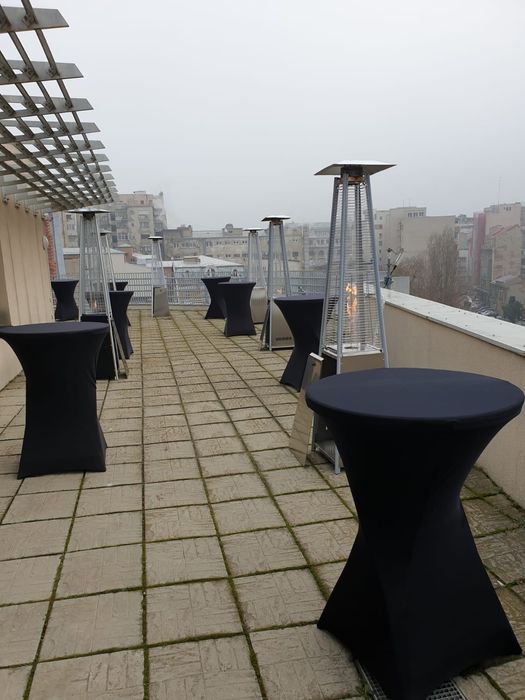 Mese cocktail  incalzitoare terasa inchiriere