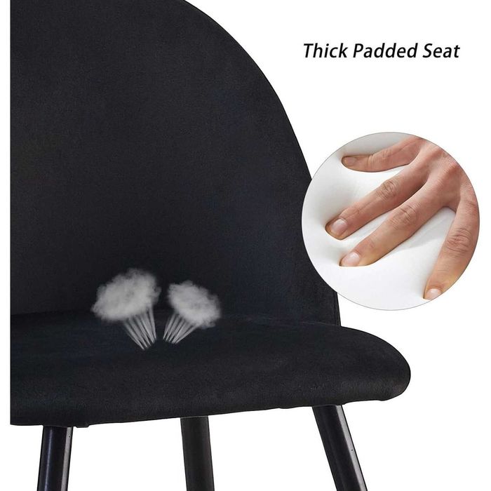 ПРОМОЦИЯ Трапезни столове–CLIPOP C-U-DC-0074BL дамаска от кадифе–2 бр.