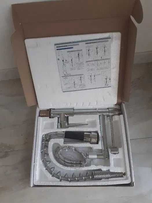 Baterie pro fesionala pentr chiuveta/spalator oale, cu dus nou,inox