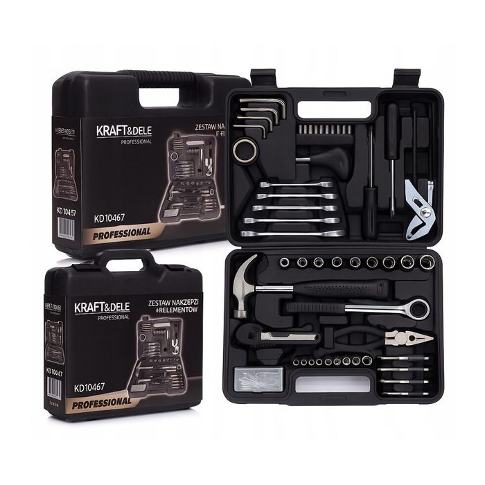 Trusa de scule, chei tubulare, 141 piese, Kraft