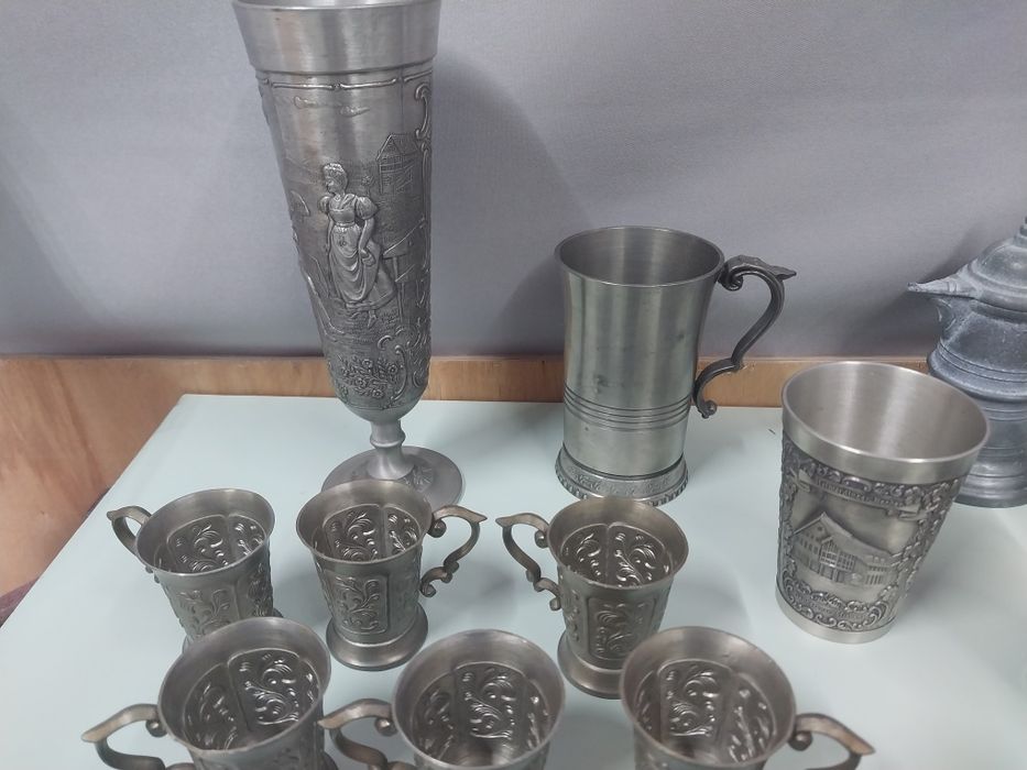 посуда старинная оловянная