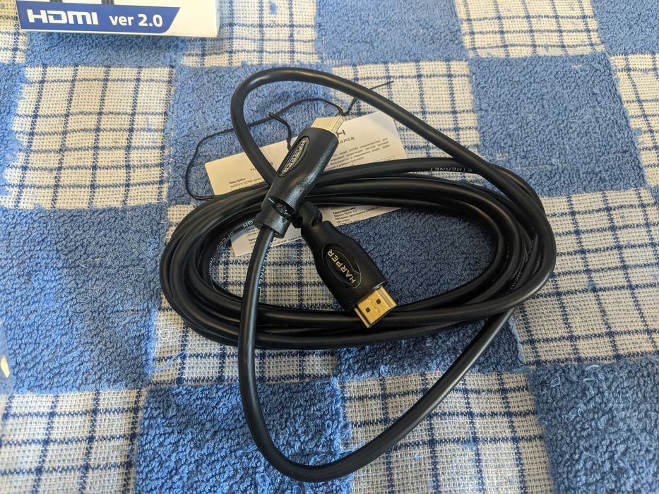 Кабель HARPER HDMI 3 м, видеокабель черный