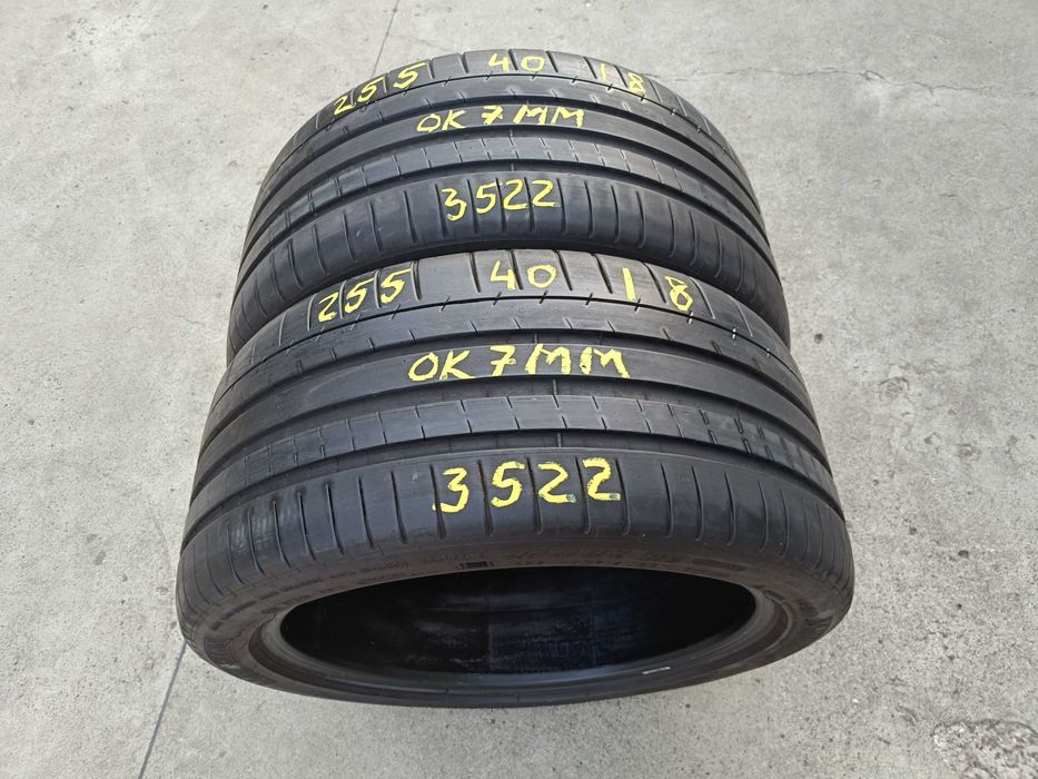 Doua anvelope vara 255 40 18 michelin pilot super sport profil de 7 mm