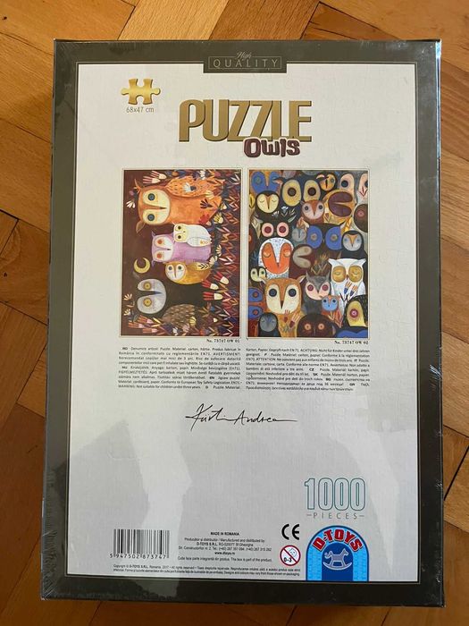 puzzle d-toys 1000pcs Bufnite - sigilat