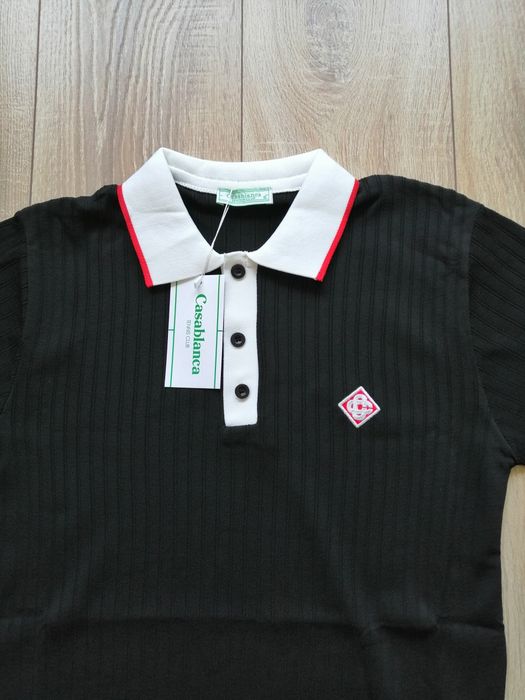 Casablanca мъжка тениска в черен цвят с яка S M L XL