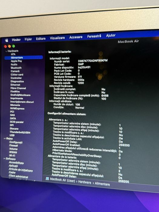 MacBook Air 2017 100 Cicluri