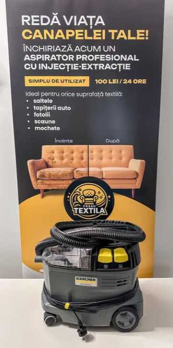 Kit curatare canapele, mochete, tapiterii auto - aspirator profesional