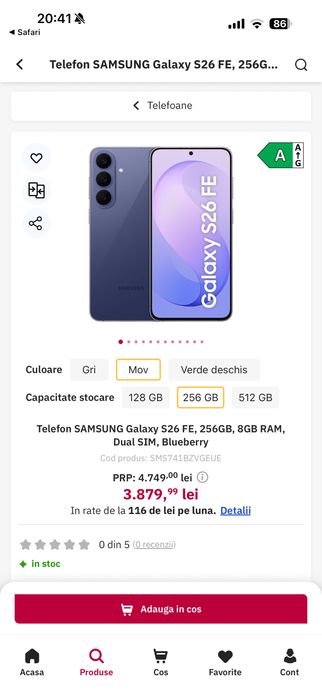 Samsung s26 fe nou