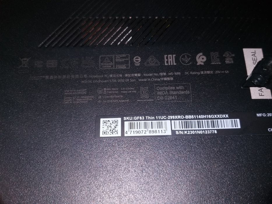 Laptop gaming MSI i5 (lt)