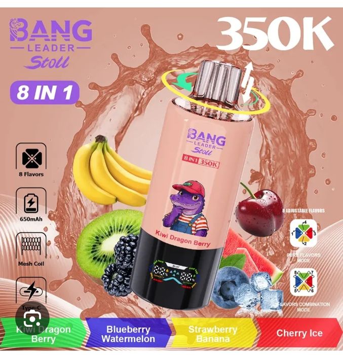 NOU! Bang Leader Stoll 350.000 Puffs 8 in 1 Reîncărcabil