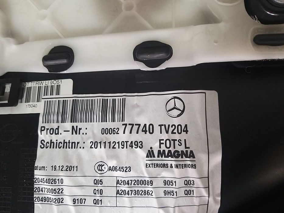 Fata tapiterie usa stanga spate mercedes c class w204 berlina facelift a2045402610