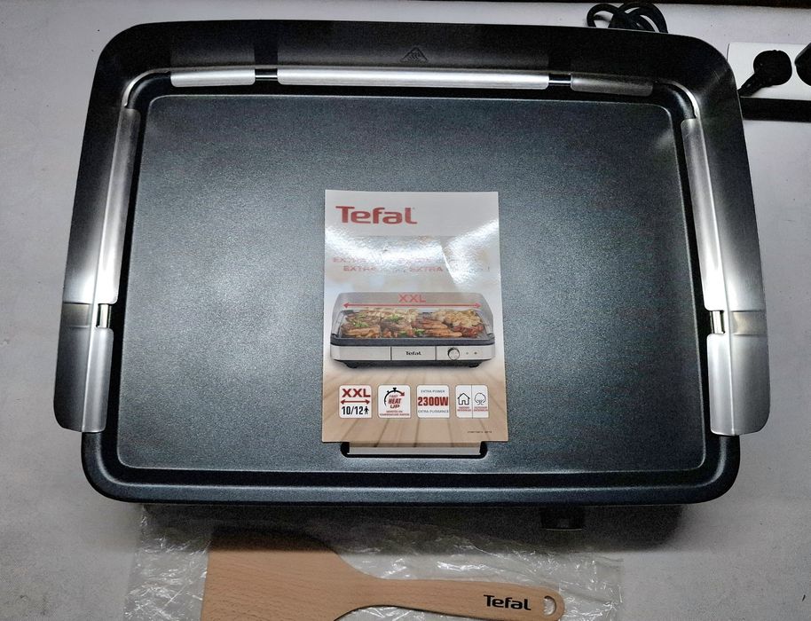 Tefal електрическа скара Maxi Plancha CB690, черен/стомана, 2.300W