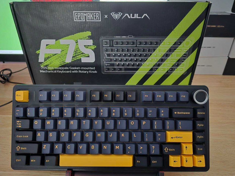EPOMAKER AULA F75 Gasket TriMode Hot Swap RGBKnob LEOBOG Reaper Switch