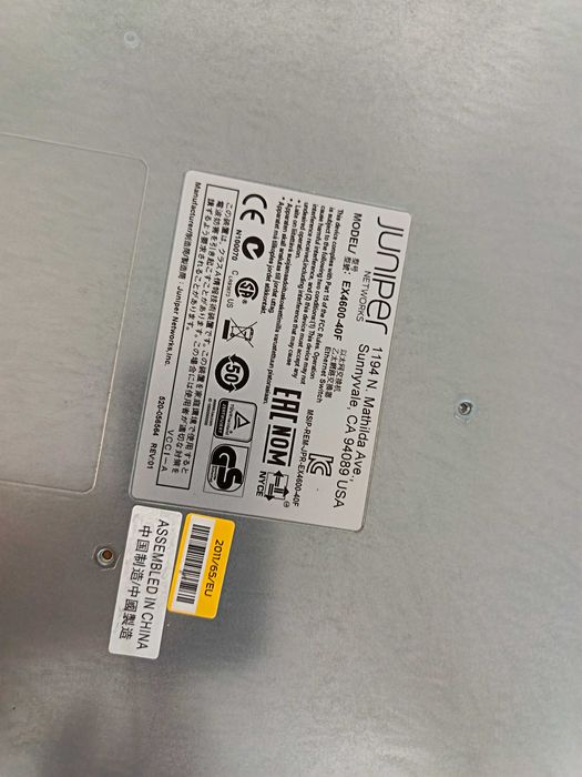 Switch Core Juniper EX4600-40F | 24x10GbE SFP+ | 4x40GbE QSFP+