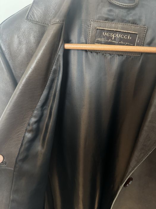 Итальянский кожаный плащ