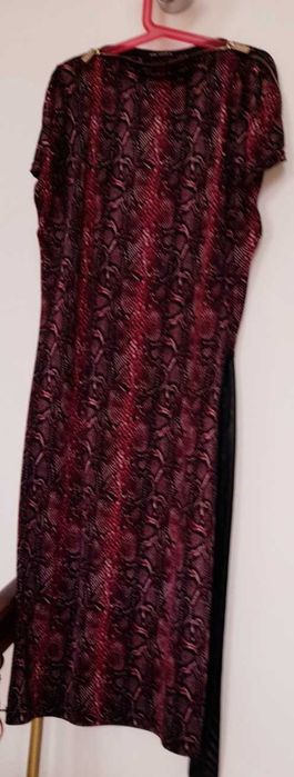 Секси рокли МОРГАН - синя, жълта и шарка змия, Размер М 38-40