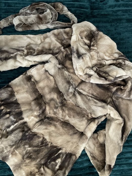 Норковая шуба с капюшоном