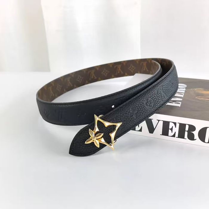 Ремень двусторонний Louis Vuitton Flowergram 20 mm
