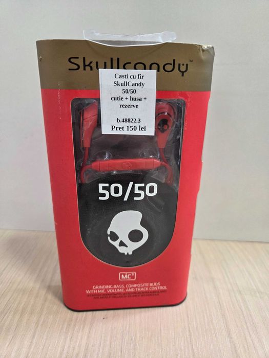 Casti cu fir SkullCandy 50/50 FullBox (ECA27 b.48822.3)-Garantie 2 ani!
