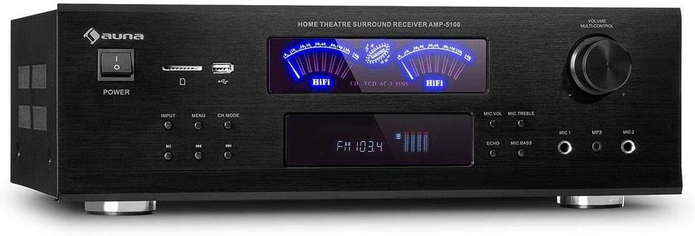 Amplificator Home Theatre Receiver Auna Stereo 5.1 Bluetooth