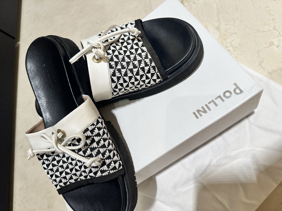 Дамски чехли Pollini от естествена кожа